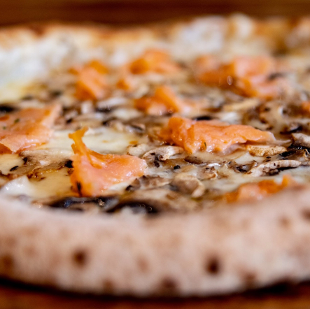 pizza saumon
